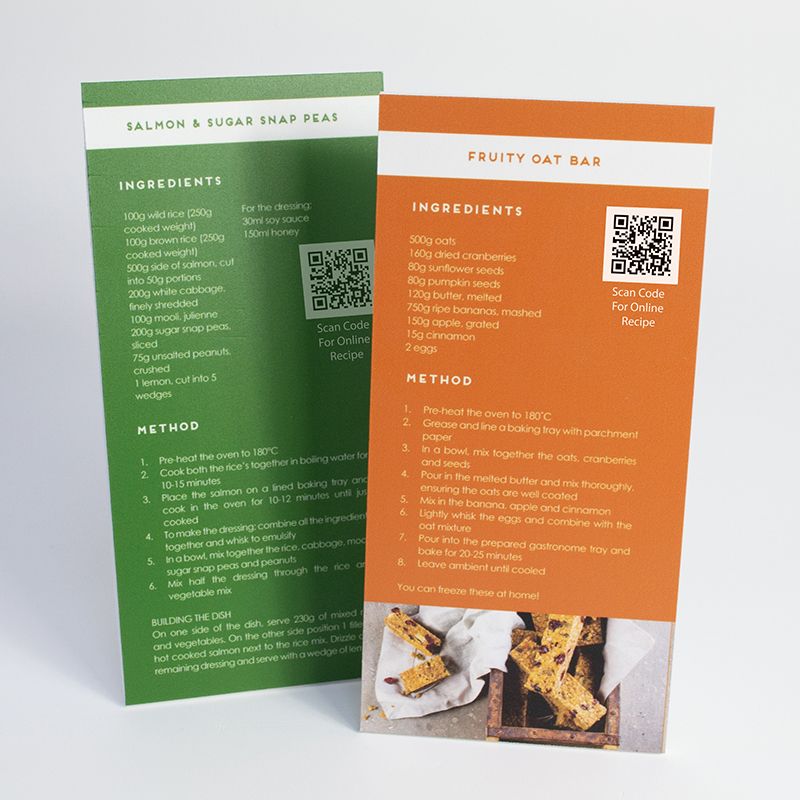 strut card printing uk qr code printed on display card